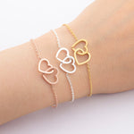 Load image into Gallery viewer, Double Heart Charm Bracelet
