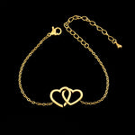Load image into Gallery viewer, Double Heart Charm Bracelet
