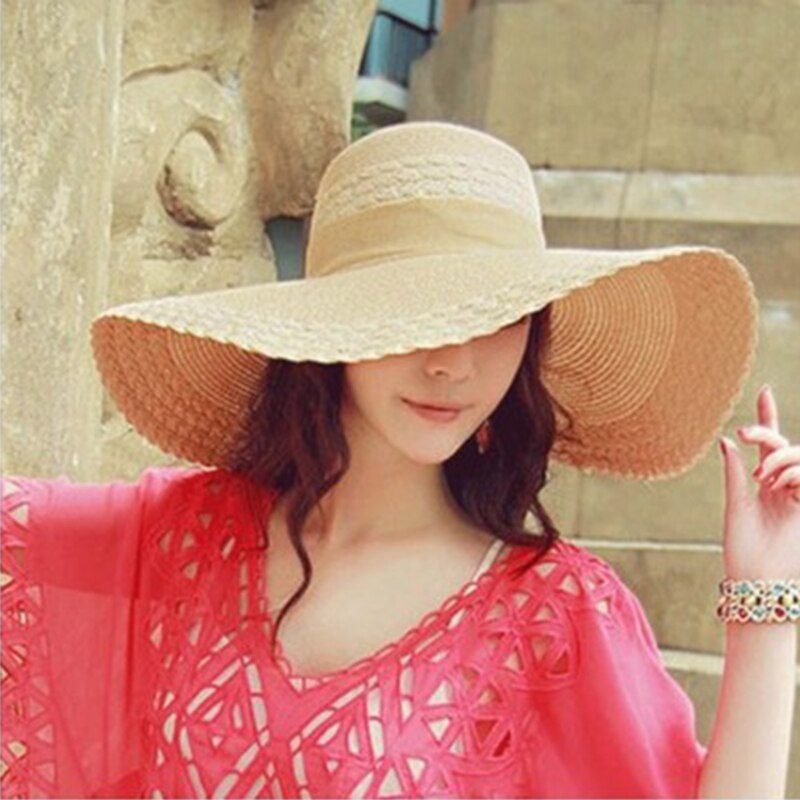 Colorful Braided Wide Brim Sun Hat