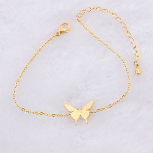 Dainty Butterfly Charm Bracelet