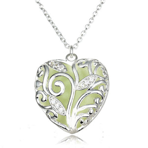 Glowing Hearts Pendant Necklace