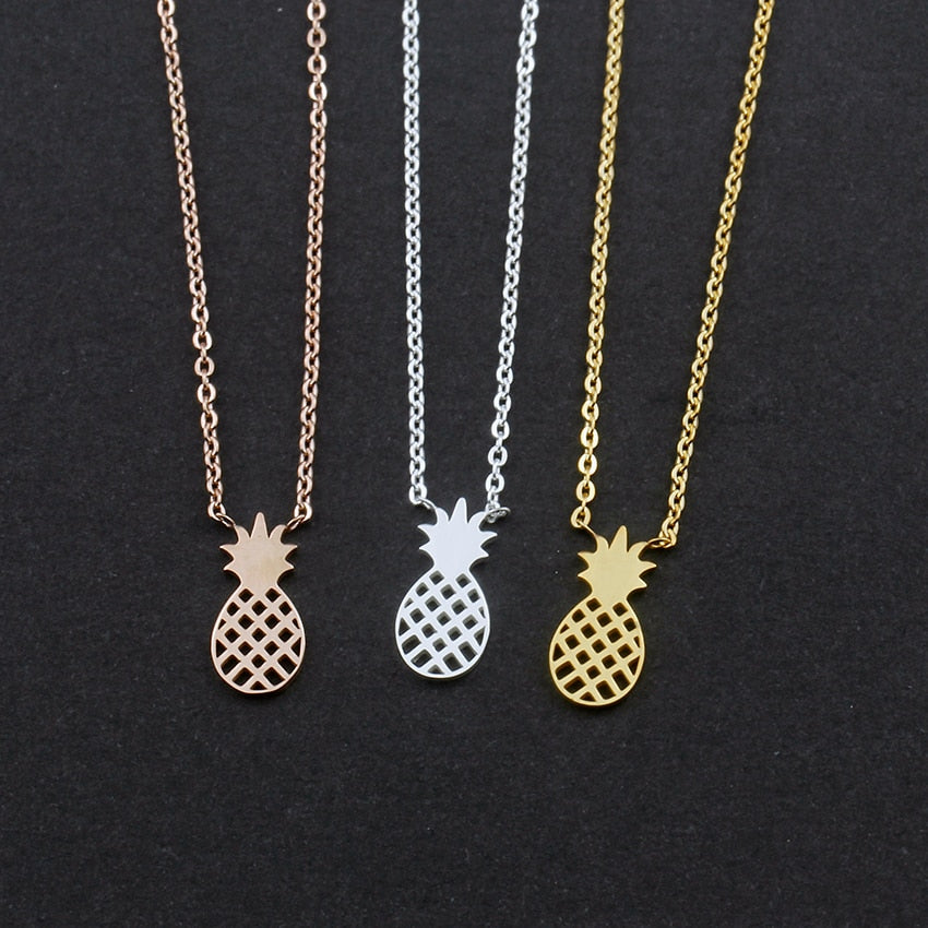 Dainty Pineapple Charm Necklace