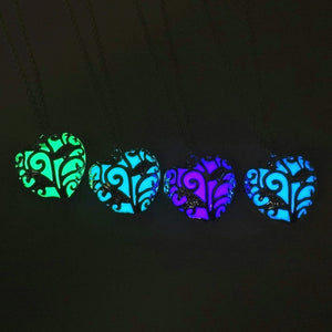 Glowing Hearts Pendant Necklace