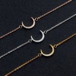 Load image into Gallery viewer, Crystal Crescent Moon Bracelet
