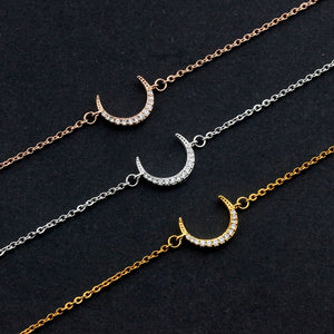 Crystal Crescent Moon Bracelet