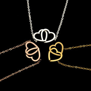 Double Heart Charm Bracelet
