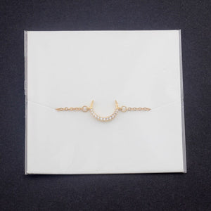 Crystal Crescent Moon Bracelet