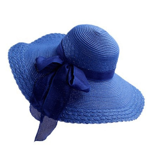 Colorful Braided Wide Brim Sun Hat