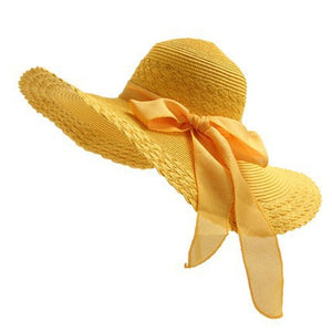Colorful Braided Wide Brim Sun Hat