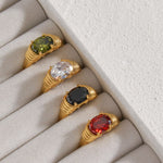 Load image into Gallery viewer, Oval Cut Crystal Ring
