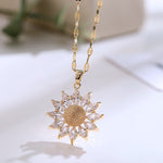 Load image into Gallery viewer, Gold Plated Sunflower Necklace
