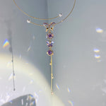Load image into Gallery viewer, Purple Butterfly Pendant Choker
