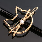 Load image into Gallery viewer, Gold Metal Geometric Hairpin
