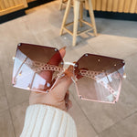 Load image into Gallery viewer, Vintage Oversize Chain Sunglasses
