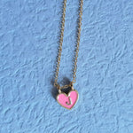 Load image into Gallery viewer, Enamel Heart Initial Necklace
