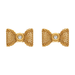 Crystal Woven Bowknot Stud Earrings