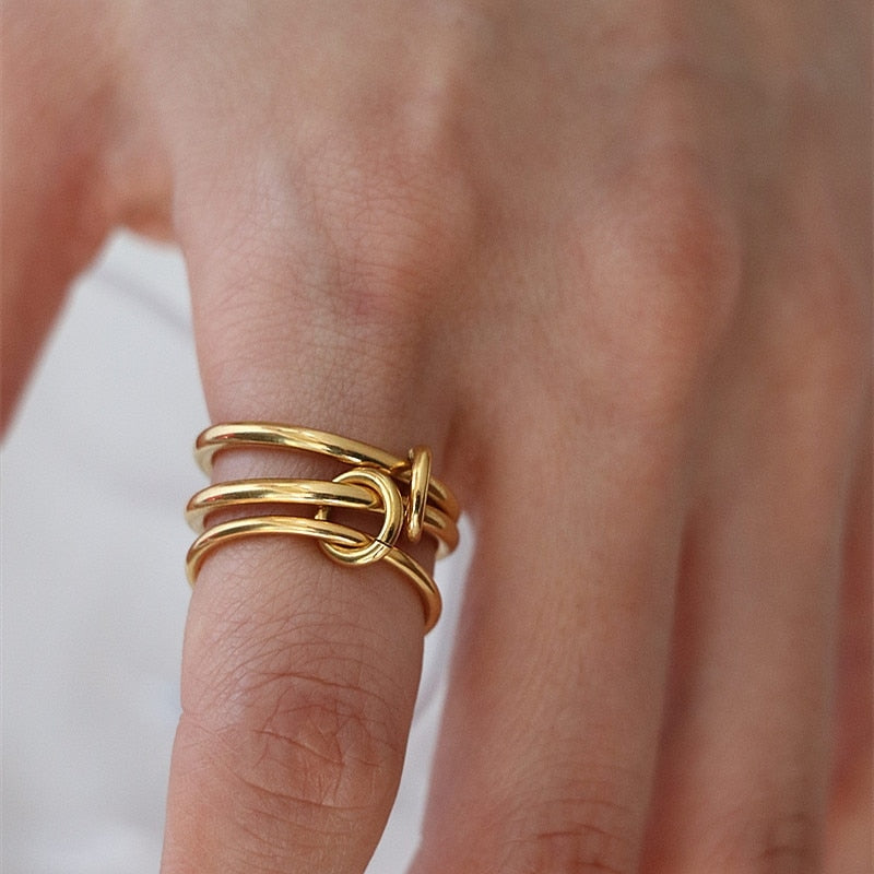 Layered Strand Loop Ring