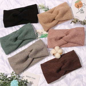 Winter Soft Knit Crossknot Headband