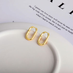 Vintage Oval Hoop Earrings