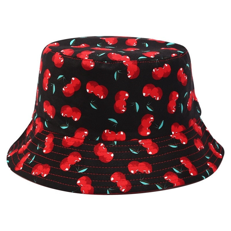 Cherry Print Bucket Hat