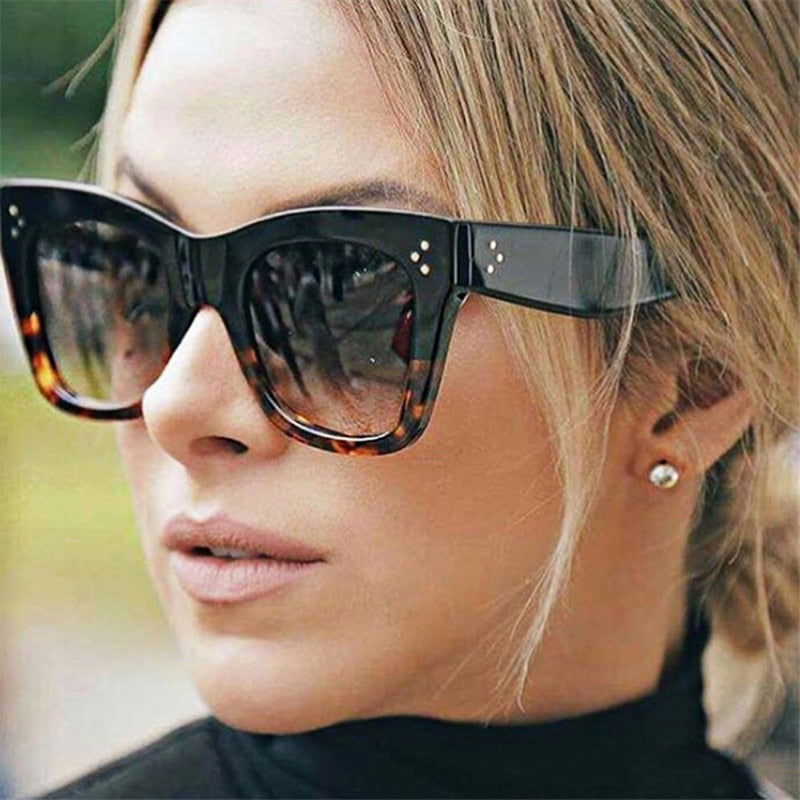 Luxury Rectangle Cat Eye Sunglasses