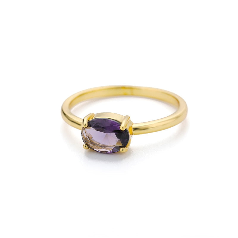 Simple Birthstone Rings