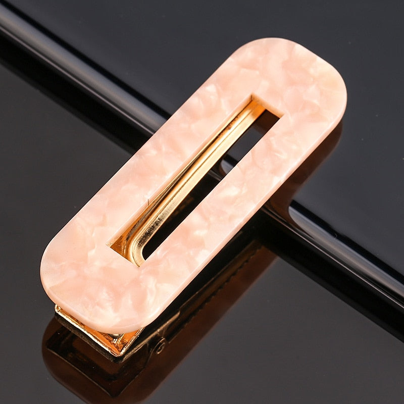 Rectangular Marbled Hairgrip