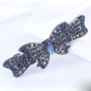 Elegant Sapphire Crystal Barrette