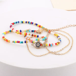 Colorful Beaded Charm Waist Chain