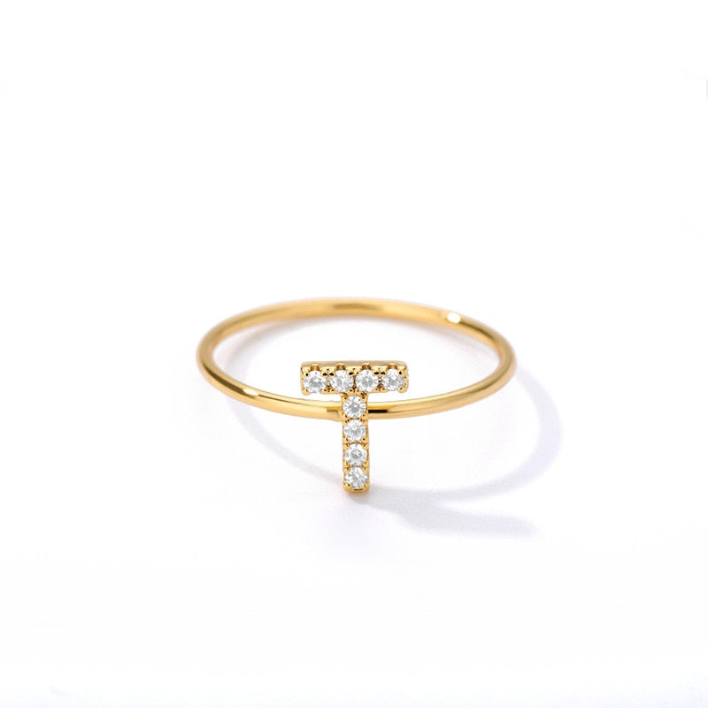Crystal Initial Ring