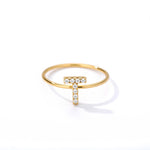 Load image into Gallery viewer, Crystal Initial Ring
