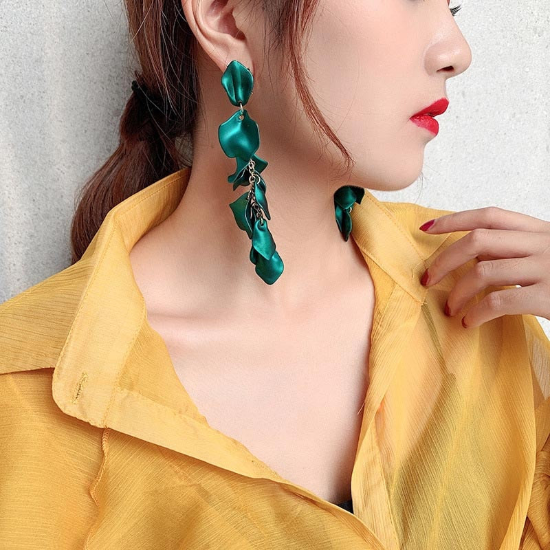 Fairy Flower Petal Tassel Earrings