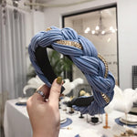 Load image into Gallery viewer, Braided Chain Satin Headband
