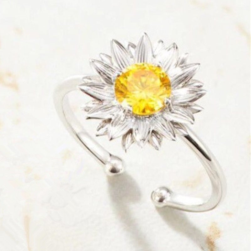 Crystal Flower Ring