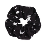 Load image into Gallery viewer, Black &amp; White Printed Halloween Hair Scrunchie
