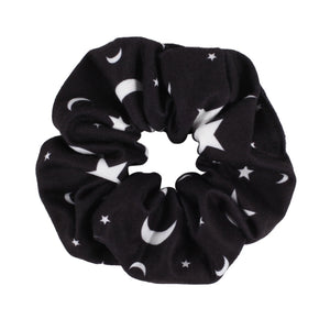 Black & White Printed Halloween Hair Scrunchie