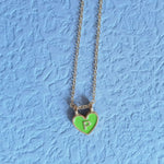 Load image into Gallery viewer, Enamel Heart Initial Necklace
