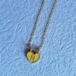 Load image into Gallery viewer, Enamel Heart Initial Necklace
