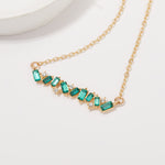 Load image into Gallery viewer, Green Baguette Chain Necklace
