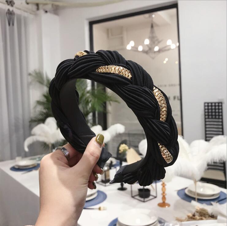 Braided Chain Satin Headband