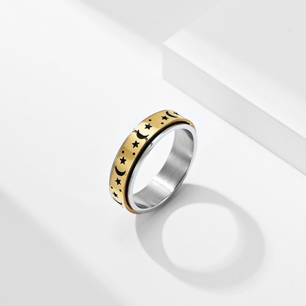 Engraved Celestial Fidget Ring – Ever Adorned