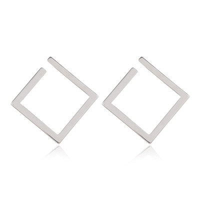 Retro Minimalist Square Earrings
