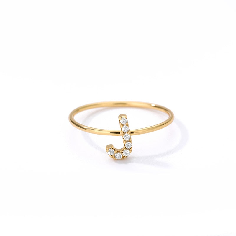 Crystal Initial Ring