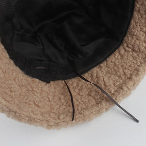 Warm Faux Wool Bucket Hat