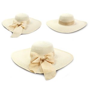 Bowknot Wide Brim Sun Hat