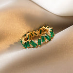 Load image into Gallery viewer, Luxury Green Baguette Ring
