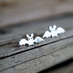 Load image into Gallery viewer, Tiny Bat Dainty Stud Earrings
