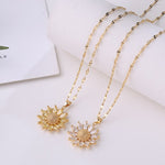 Load image into Gallery viewer, Gold Plated Sunflower Necklace
