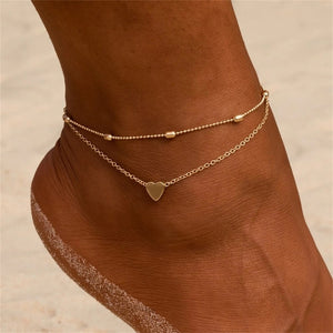 Simple Heart Anklet