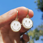 Load image into Gallery viewer, Colorful Enamel Smiley Face Earrings
